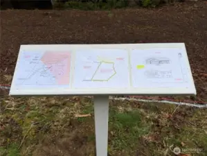A portion of the County Approved site plan. Middle document reflects the site plan boundaries that are marked on site.