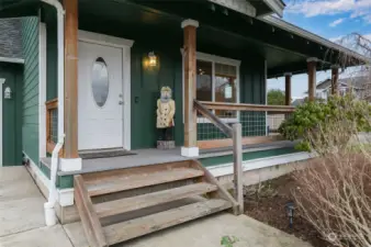 Nice inviting wrap around front porch.  Home faces south to maximize sun.