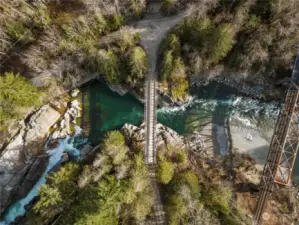 Bridge entering neighborhood