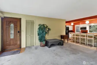 Living room open to kitchen