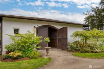 Custom wine cellar wood doors.