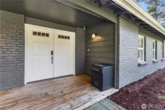 Spacious, welcoming entry with delivery locker.