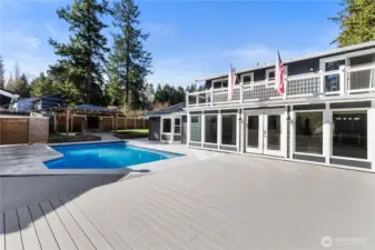 Large pool deck, perfect for entertaining.