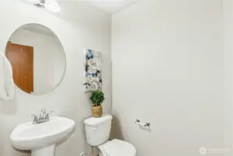 Main level guest powder room
