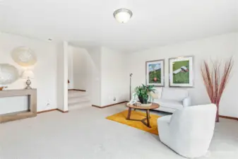 Lower level family room with slider to patio area