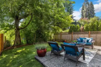 Private, fully-fenced, serene backyard!  Morning coffee + BBQing with all your besties!