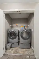 A comfortable size Laundry room just waiting for cabinets