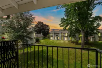 You have awesome sunsets from the upstairs deck across the yard.