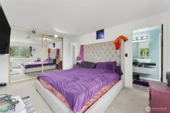 Spacious primary bedroom