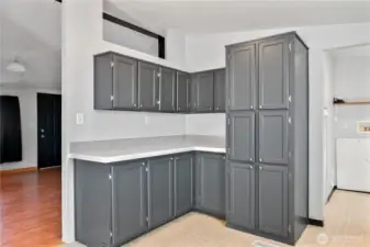 tons of cabinets for storage space