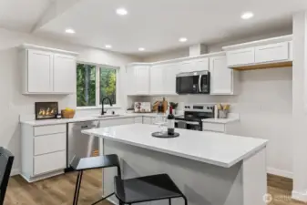 All brand new SS steal appliances convey.