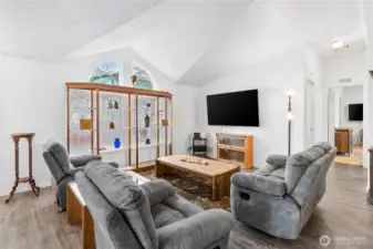 Large windows with natural bring cheer to your living spaces.