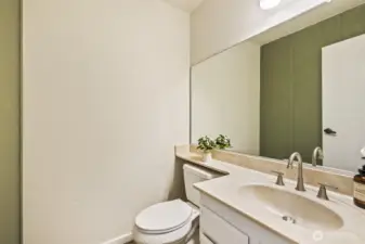 Main floor powder room too!