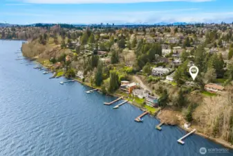 Home is perched above Lake Washington