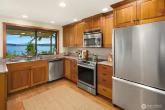 View from kitchen work area