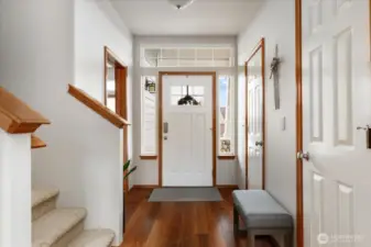 Heading back to front of home.