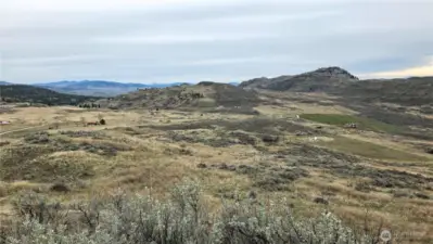 Shot from the North-center, looking South. Perfect orientation for a solar-efficient dream home. Power at the street. Minutes to Tonasket/Oroville!