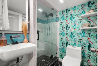 ...and the lower level 3/4 bath...