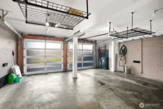 ...and ample, 2-car garage with overhead storage racks.