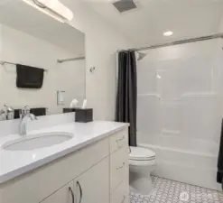 Lower level full bathroom.