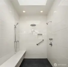 Walk-in shower.