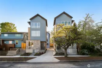 Welcome to the Capitol Pines Collection — where sleek modern design meets timeless Northwest charm. These striking homes make a statement from the curb with bold symmetry, crisp lines, and a central walkway that sets the tone for something unique.