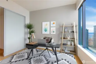 Or, use den space as an office? (virtually staged)