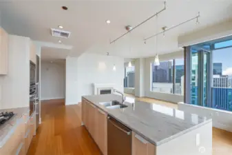 Stylish lighting.