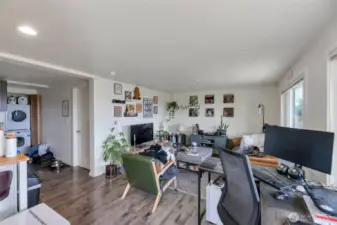Living area of the downstairs unit
