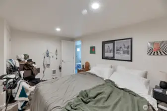 Bedroom of the downstairs unit