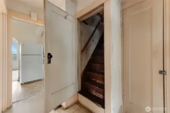 Stairwell up to the attic space