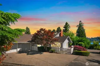 2-car garage with spacious driveway on private dead end road.