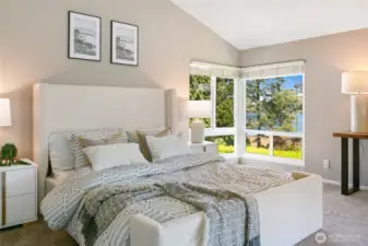 The primary suite is a true sanctuary.