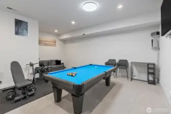 This expansive room, large enough for an 8-foot professional pool table, which can be included with the purchase!