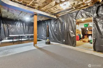 Current storage space, with exterior entrance.