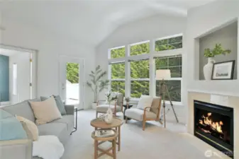 Vaulted ceilings throughout