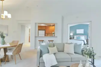 Open concept living entirely accessible. No stairs or steps!