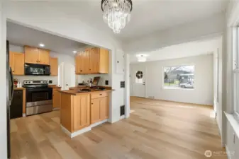 View from dining area