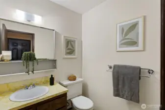 Half bath on main floor.