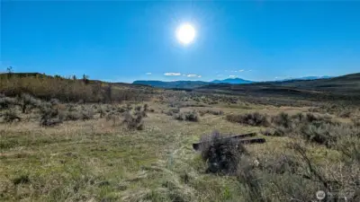 Incredible depth and scale. This perspective, looking South across the western area, showcases the diverse topography of the lot. From the level northern area to the hights of the southern flats, this property offers multiple options for a private cabin or a full homestead.