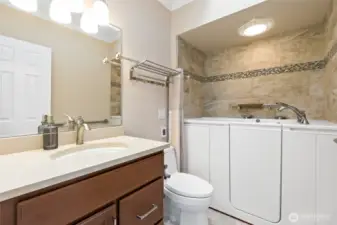 Full bath off of the main floor primary.
