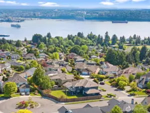 WOW!  This home sits on a private, corner lot with panoramic views