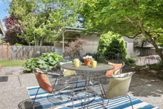 Enjoy the serenity and privacy of the rear patio and yard.