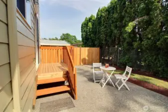 Check out the nice new deck and fencing in the background!