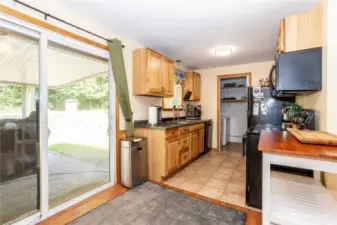 Access to covered back patio and backyard.