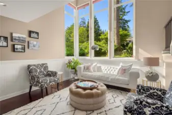 The daylight basement-level family room offers a quiet retreat for movie nights or gaming. Its open space, natural light, and nearby ¾ bath make it versatile enough to double as a guest suite or creative studio....