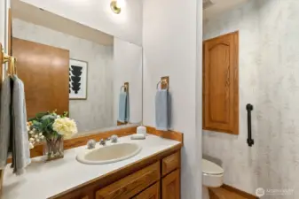 Main level powder room