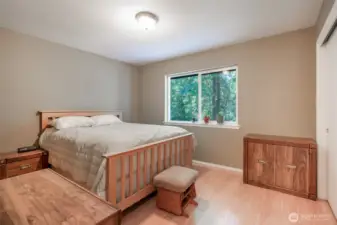 2nd bedroom overlooking the back yard