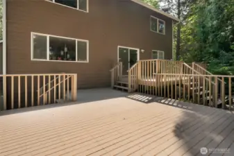 Lots of opportunity on the 2 part deck for grilling, entertaining or getting some sun!