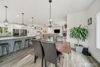 Eat in kitchen with a breakfast bar and a more formal seating that allows for entertaining and holiday get-togethers!  The open design flows and allows the Chef to be a part of all that is happening.